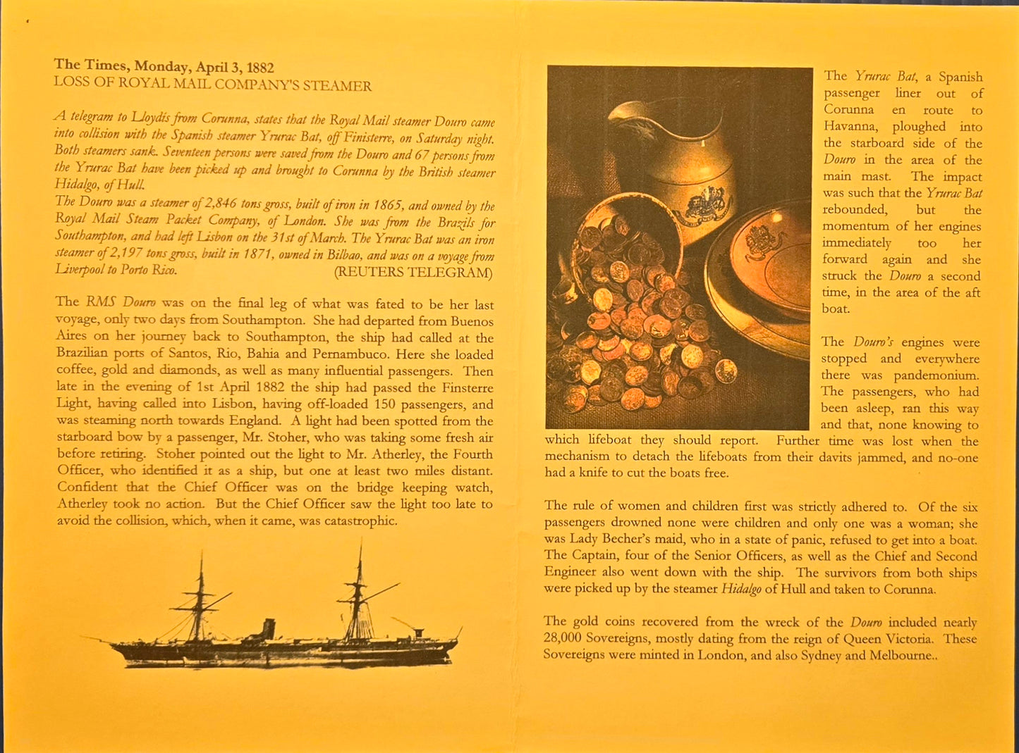 Douro Shipwreck Treasure 1864 Sovereign