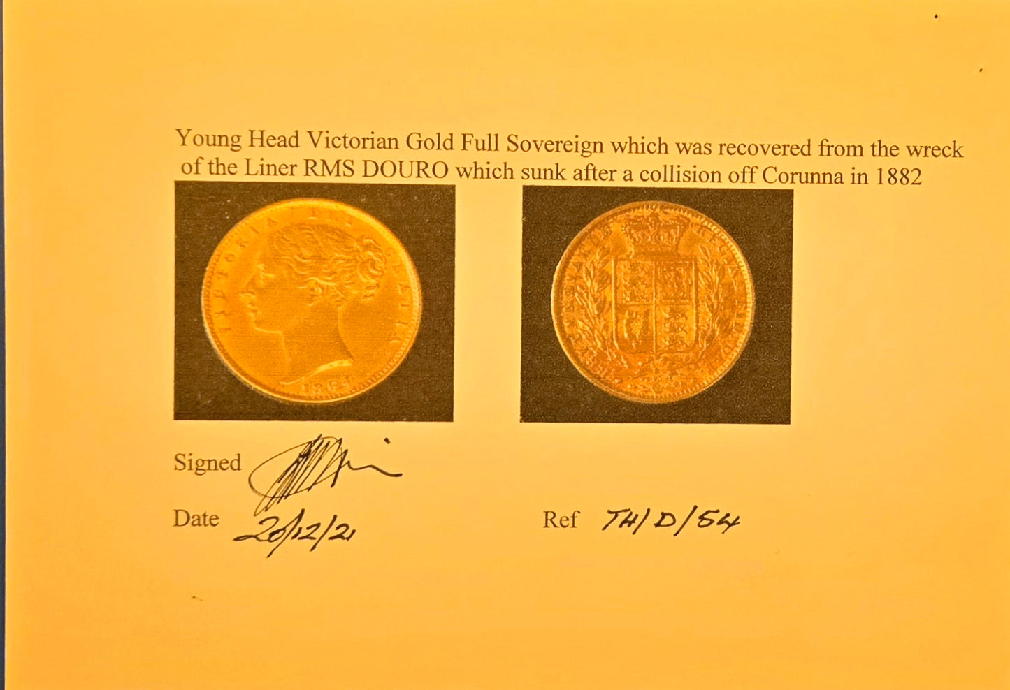 Douro Shipwreck Treasure 1864 Sovereign
