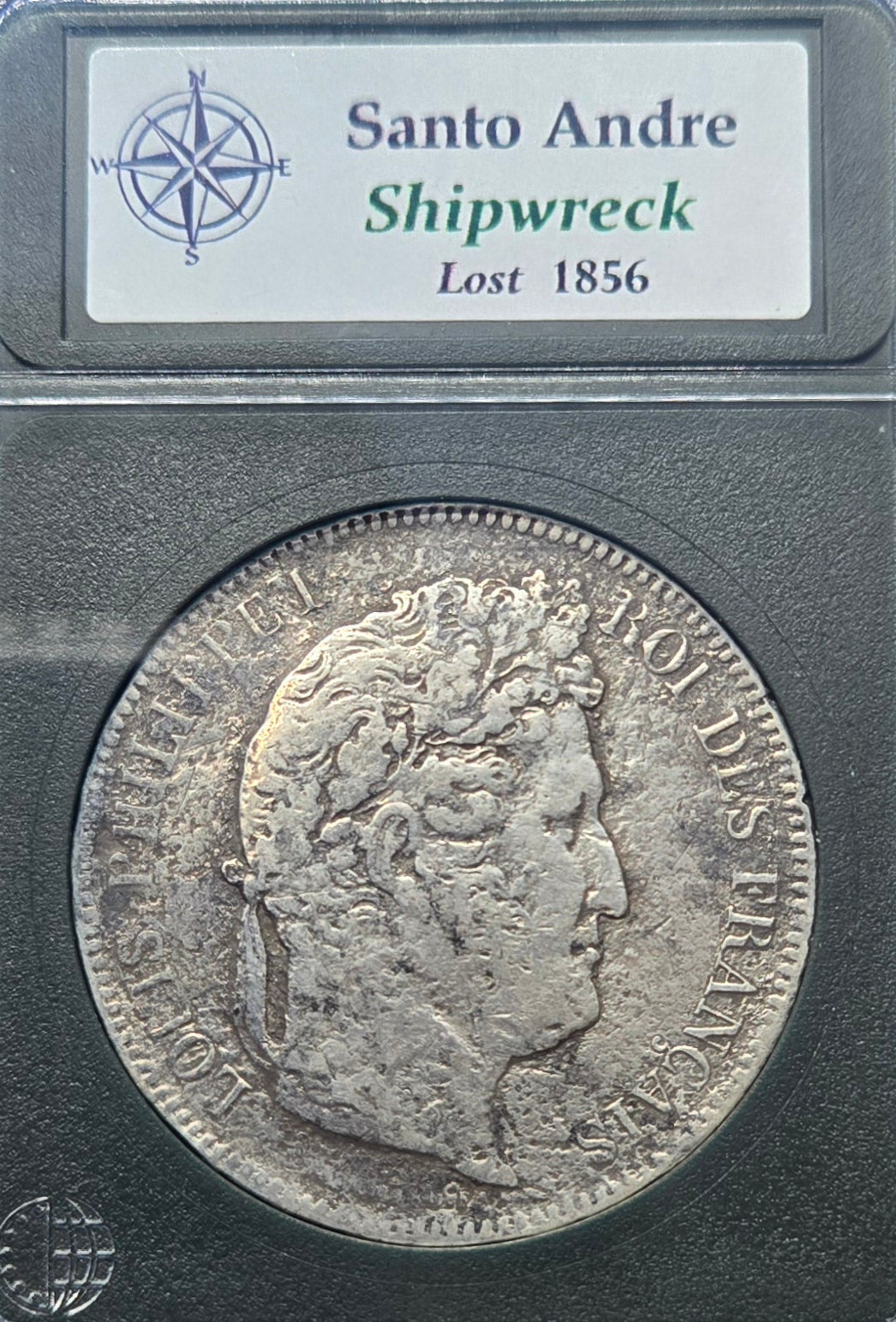 Santo Andre Shipwreck 1841 5 Francs