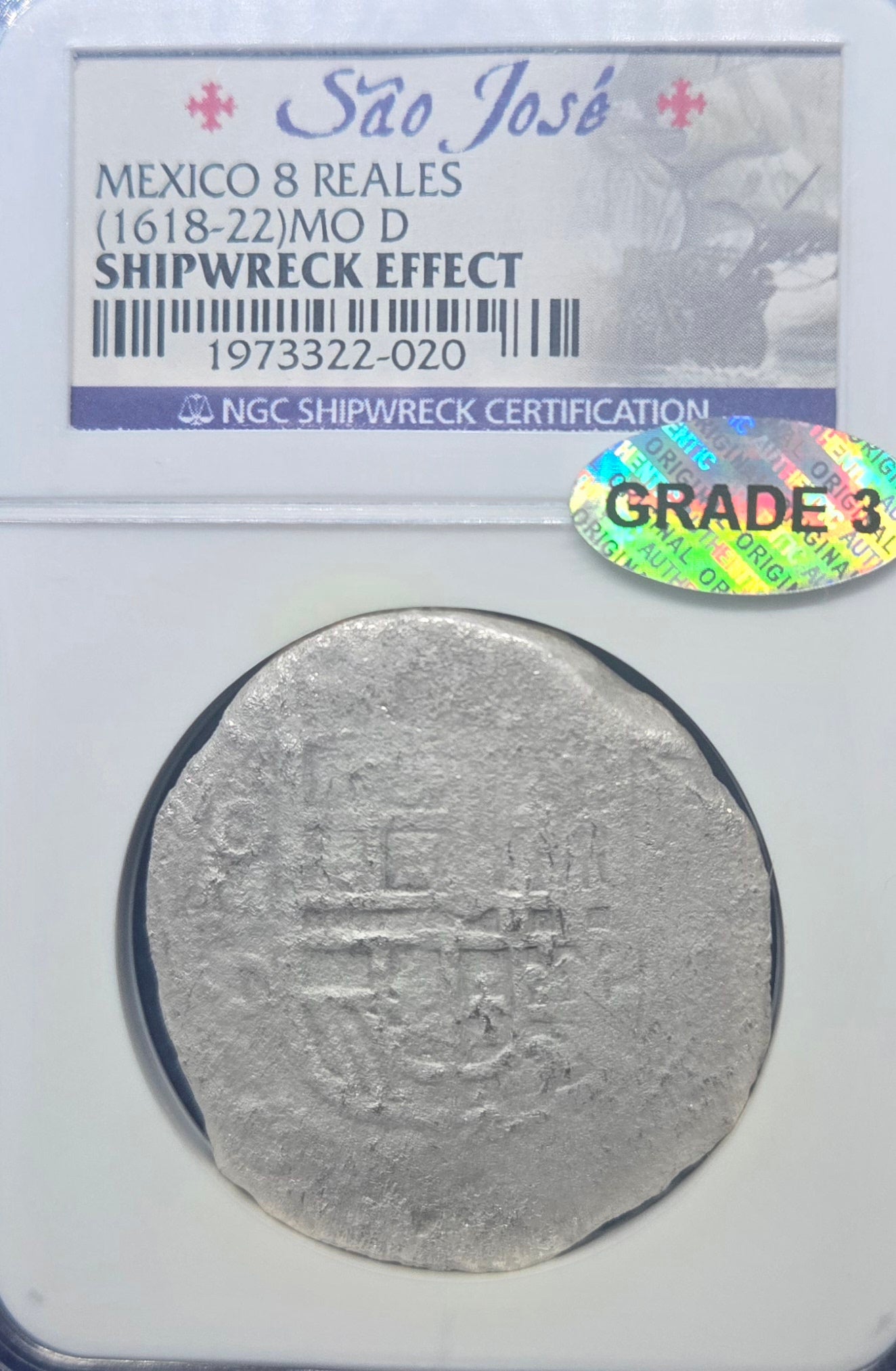 Sao Jose Shipwreck 8 Reale cob