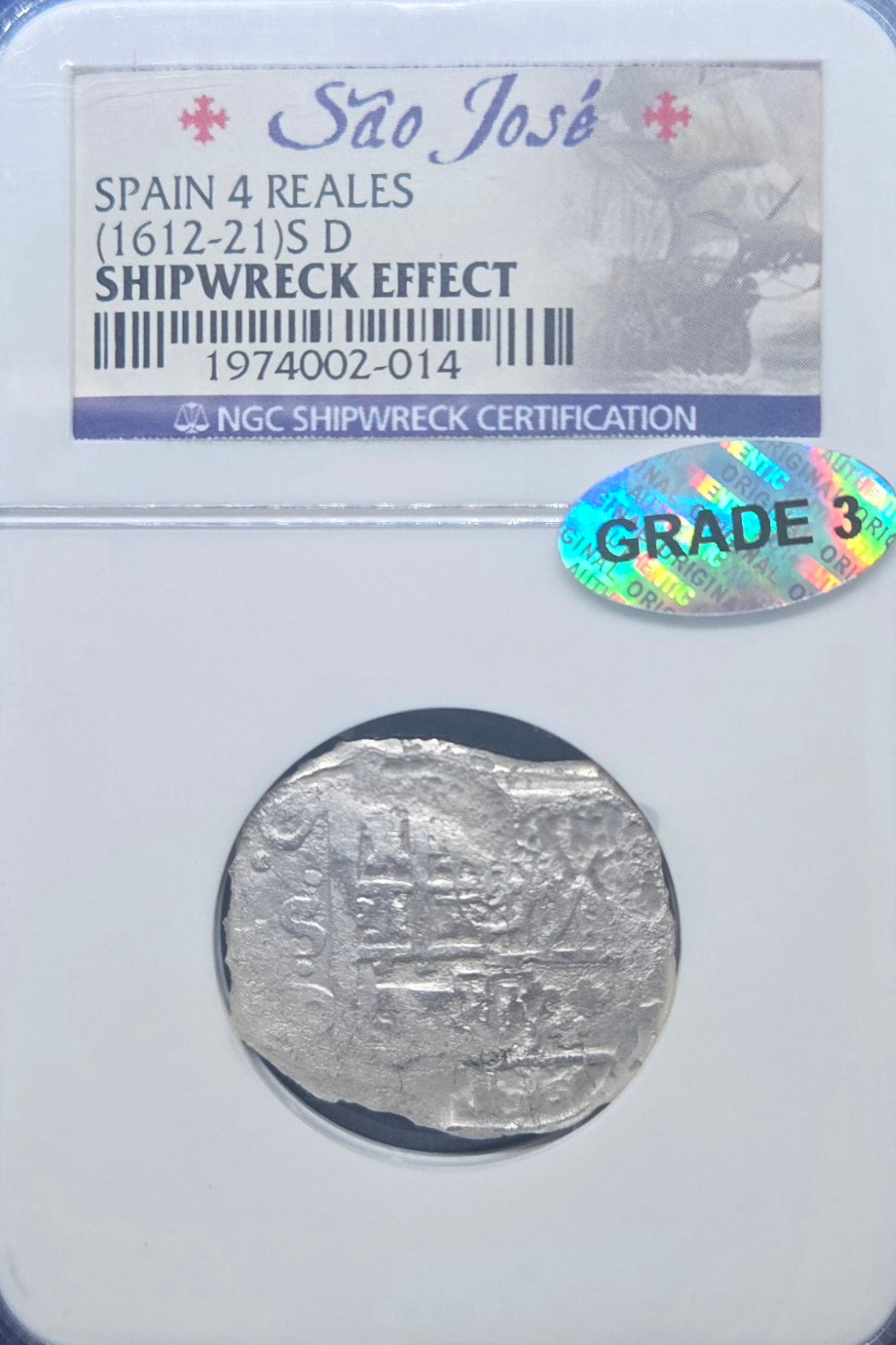 Sao Jose Shipwreck 4 Reale cob