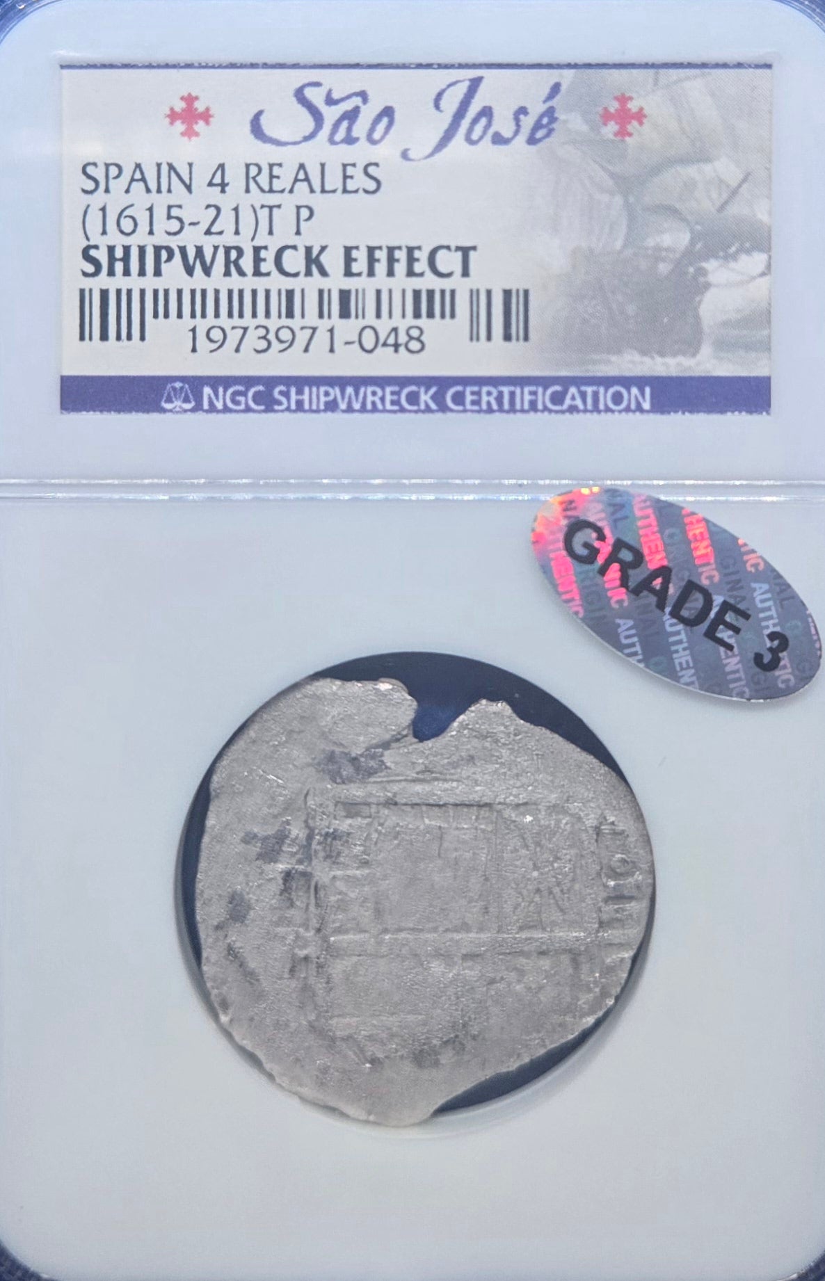 Sao Jose Shipwreck 4 Reale cob