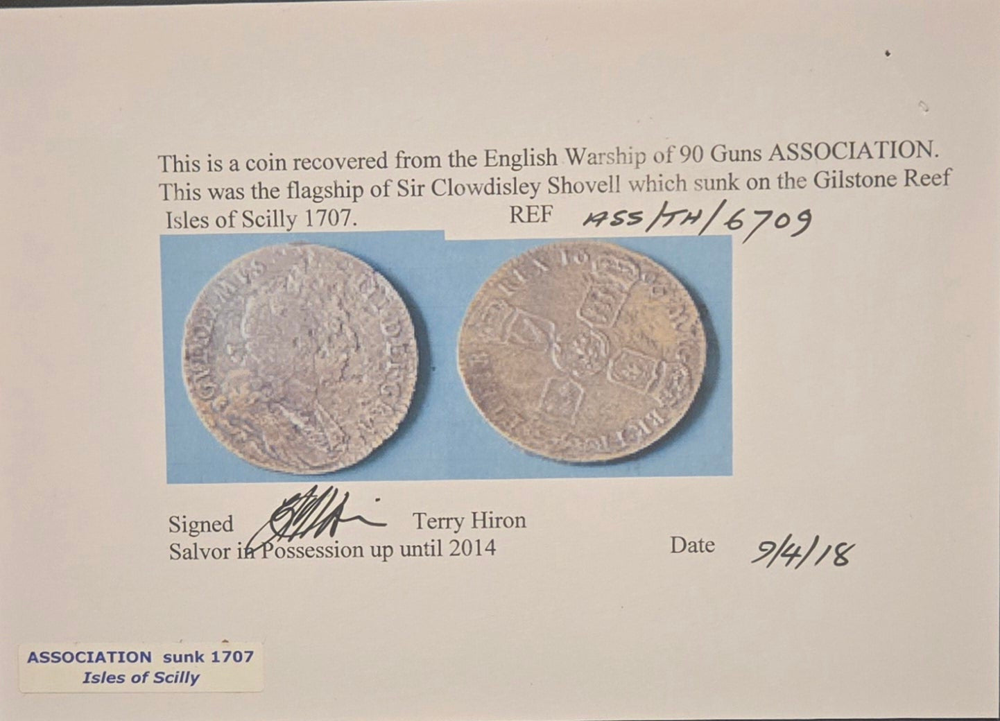 Association Shipwreck 1696 Half Crown