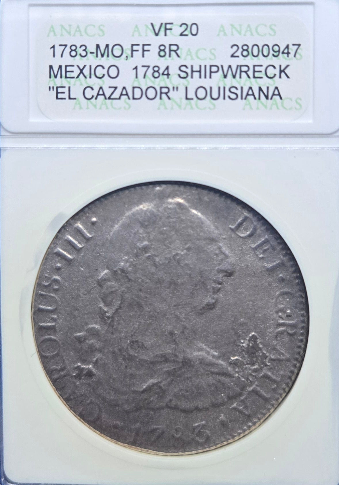 El Cazador Shipwreck 1783 8 Reale
