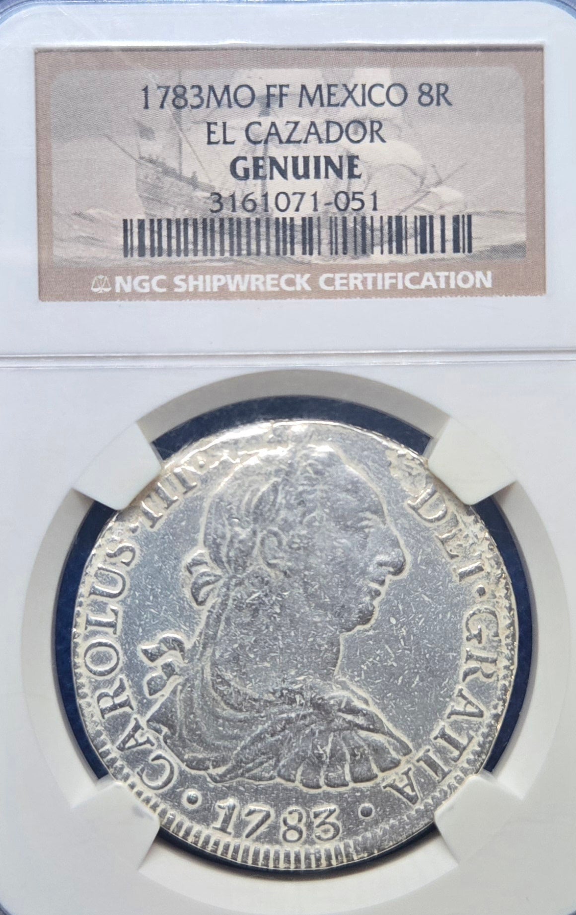 El Cazador Shipwreck 1783 8 Reale