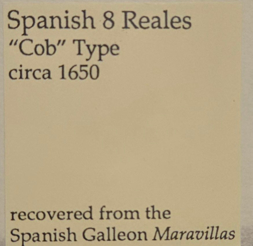 Maravillas Shipwreck 8 Reale cob