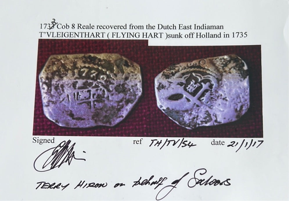 Vliegenthart Shipwreck 1732 8 Reale cob