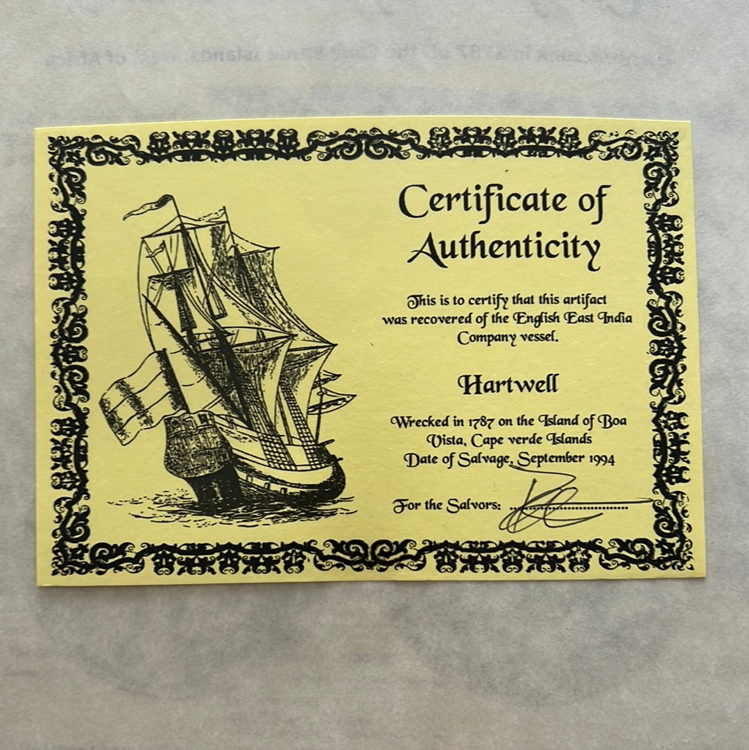 Hartwell Shipwreck 1785 8 Reale