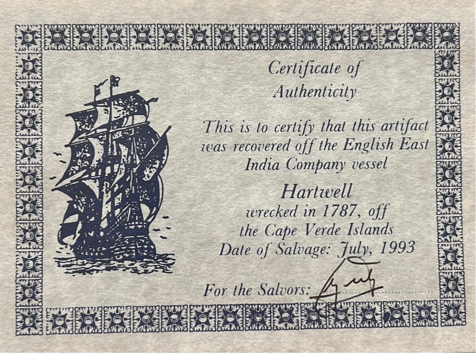 Hartwell Shipwreck 1780 8 Reale