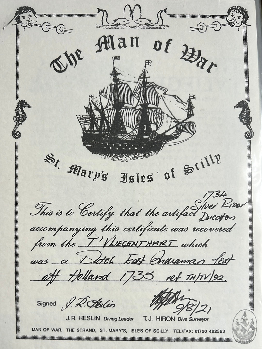 Vliegenthart Shipwreck 1734 Rider Ducaton