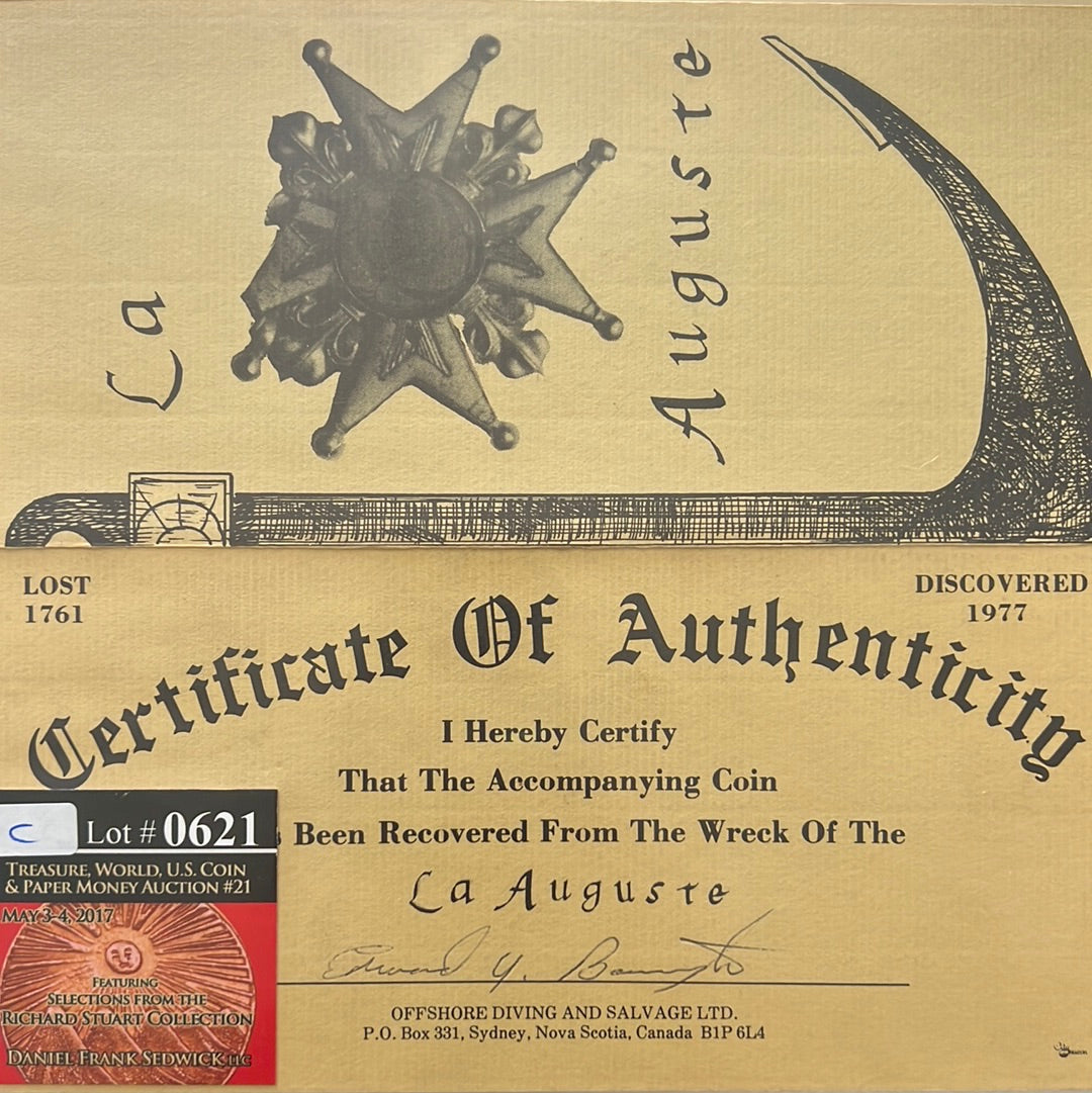 La Auguste Shipwreck 1726 ECU