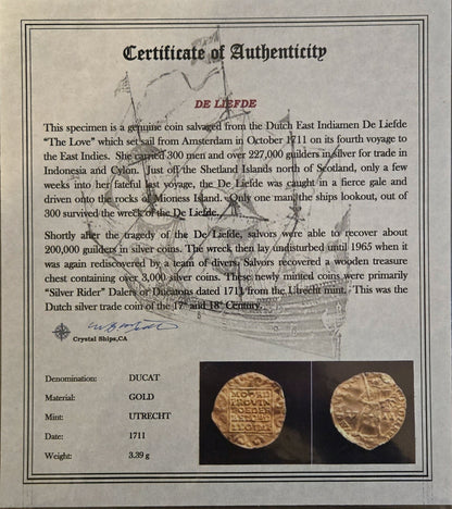De Liefde Shipwreck 1711 Ducat