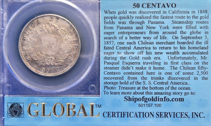 1856-So 50c SS Central America #100