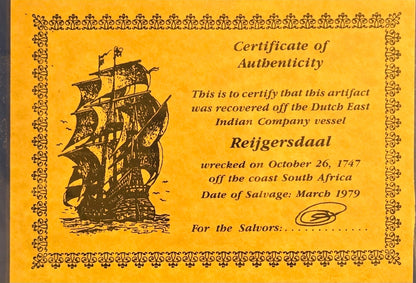 Reijgersdaal Shipwreck 1740 8 Reale