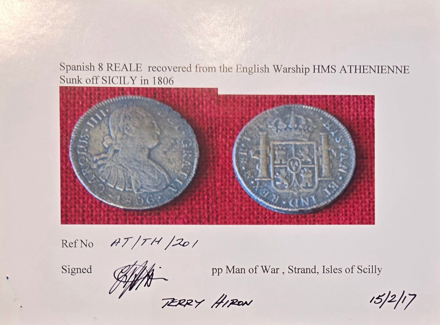 Athenienne 1806 Mexico 8 Reale