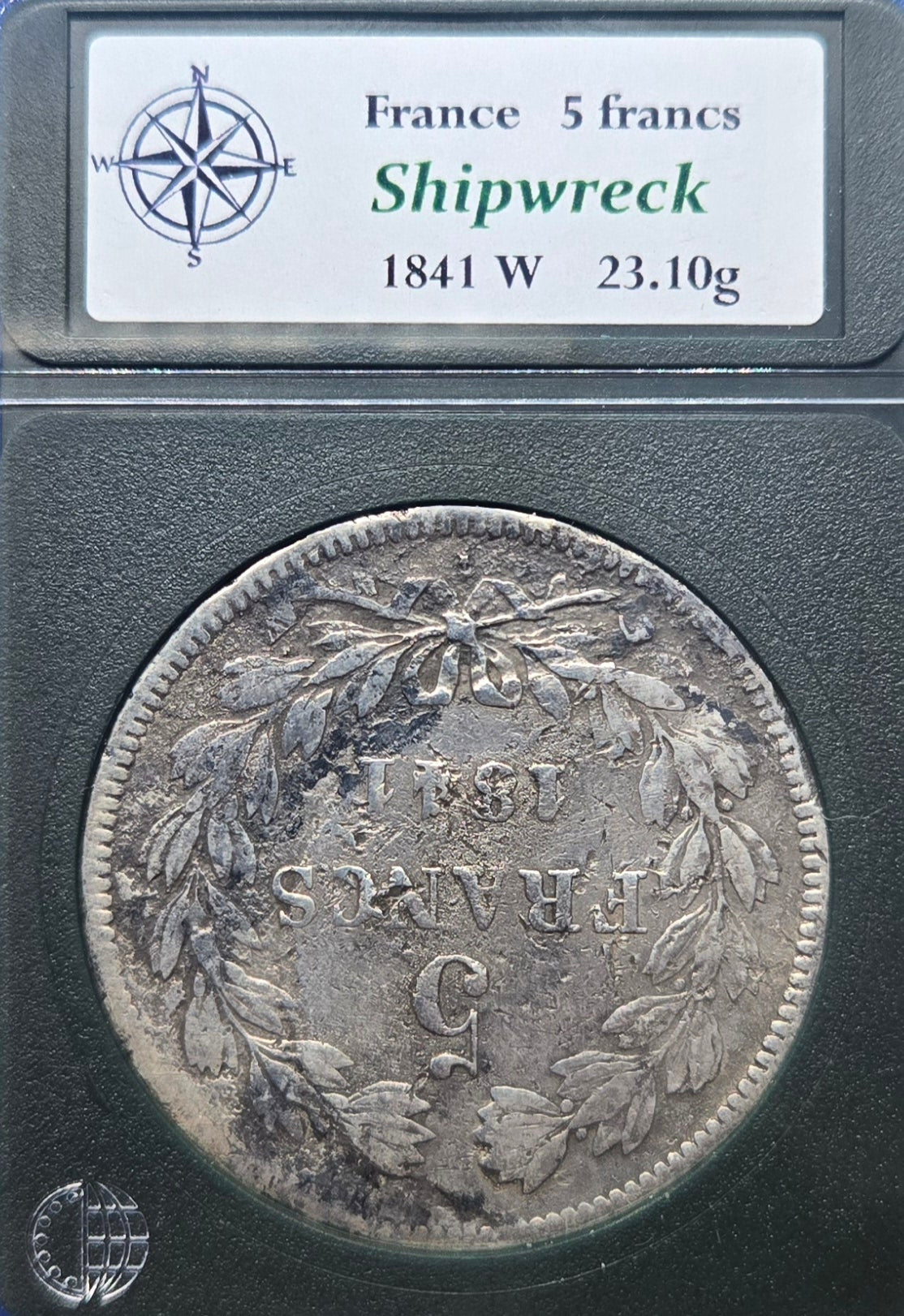 Santo Andre Shipwreck 1841 5 Francs