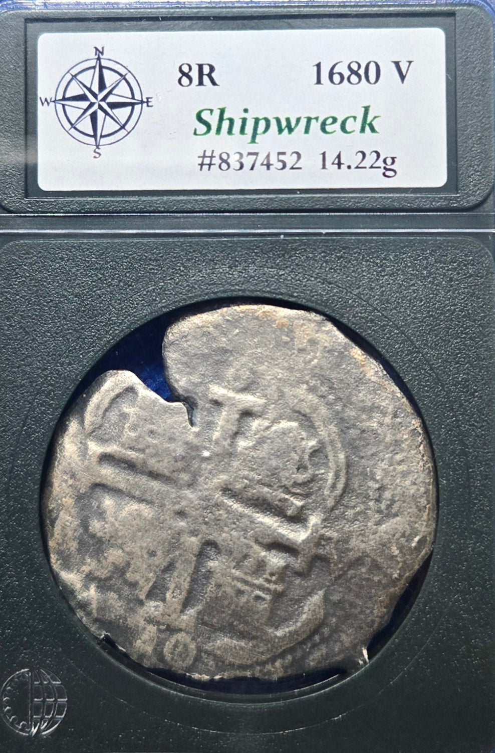 Consolacion Shipwreck 1680 V 8 Reale cob