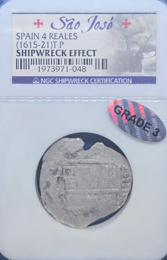 Sao Jose Shipwreck  4 Reale cob