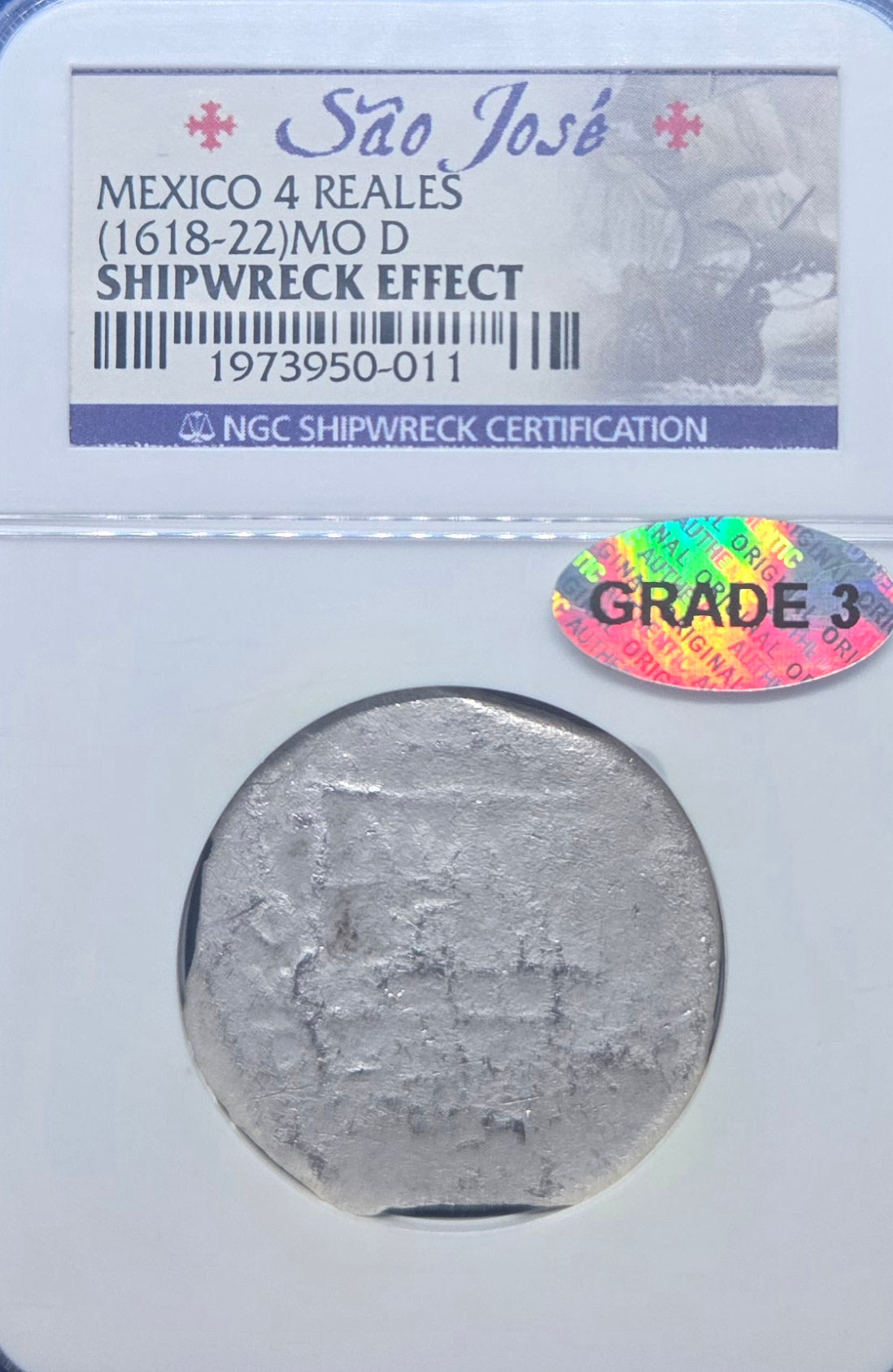 Sao Jose Shipwreck  4 Reale cob