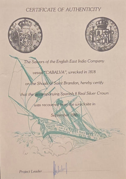 Cabalva Shipwreck 1809 8 Reale