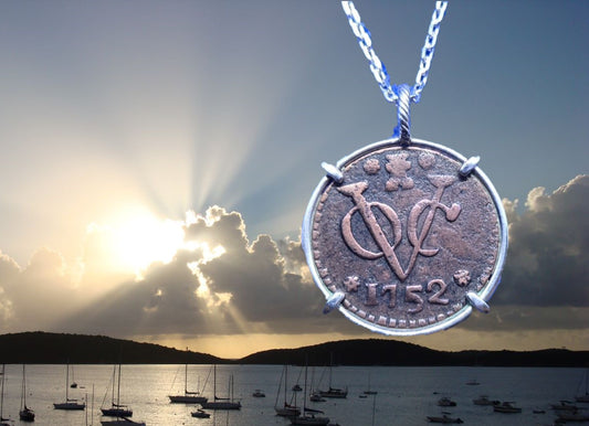 VOC DUIT Bredenhof SILVER PENDANT with SILVER CHAIN