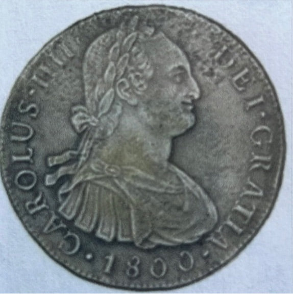 Lima, Peru, bust 8 reales, Charles IV, 1800IJ