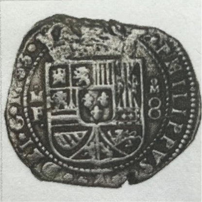 213 Mexico City, México, klippe 8 reales, 1733MF