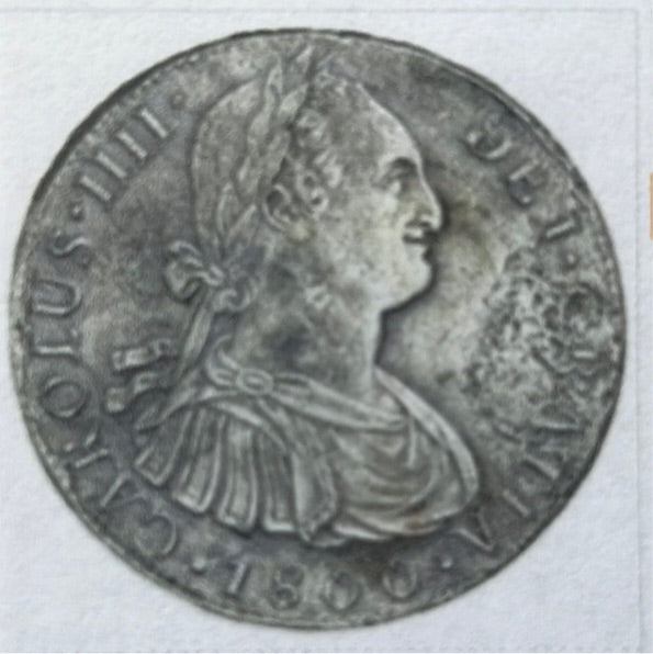 1524 Lima, Peru, bust 8 reales, Charles IV, 1800IJ