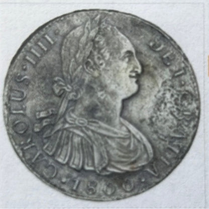 1524 Lima, Peru, bust 8 reales, Charles IV, 1800IJ