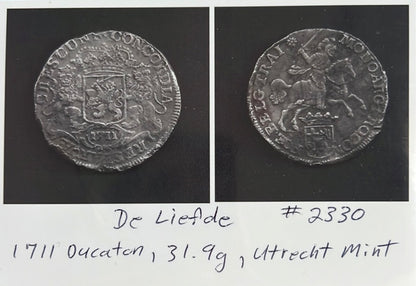 2330- De Liefde 1711 Ducaton, Utrecht Mint