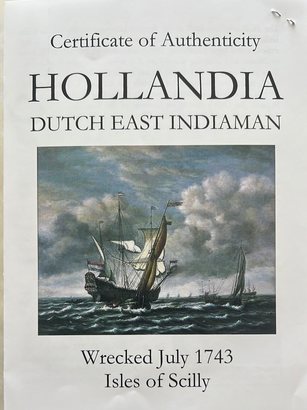 336- Hollandia 8 reale klippe, 1733MF