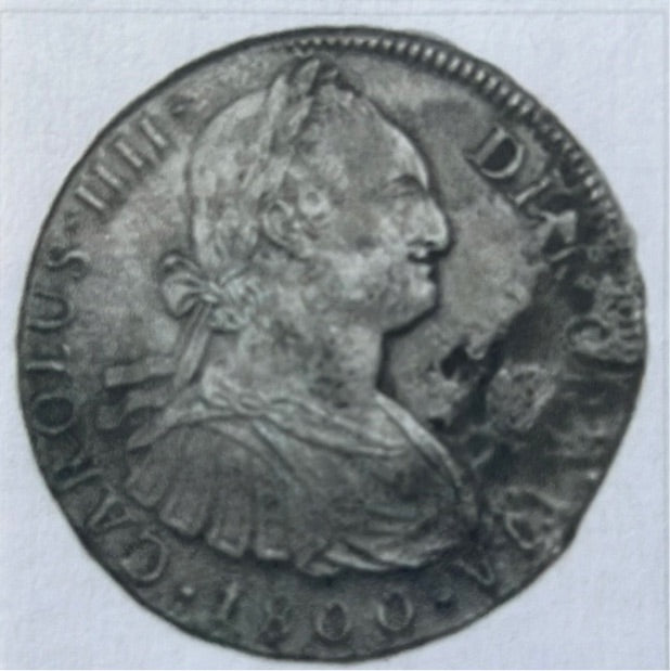 1525 Lima, Peru, bust 8 reales, Charles IV, 1800IJ