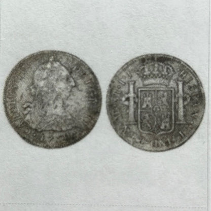 591 Lima, Peru, bust 8 reales, Charles IV transitional (bust of Charles III, ordinal IV), 1791IJ