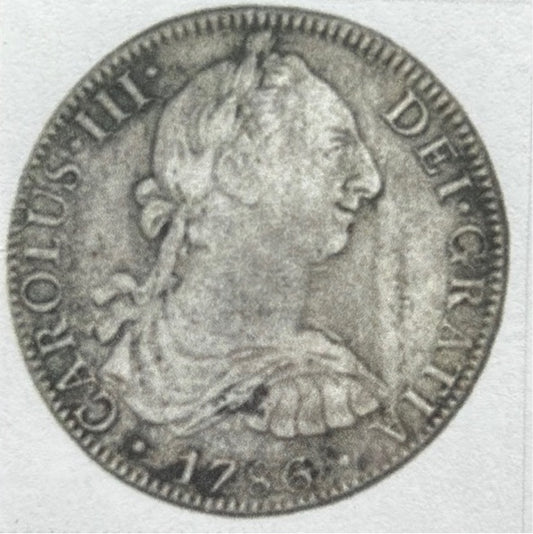 361- Mexico City, México, bist 8 reales, Charles III, 1786FM