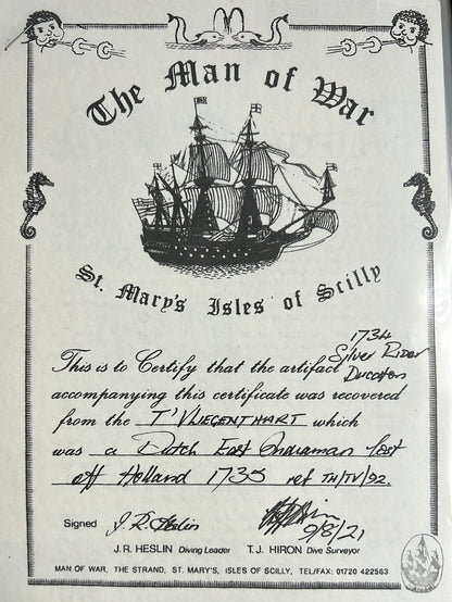 Vliegenthart Shipwreck 1734  Rider Ducaton