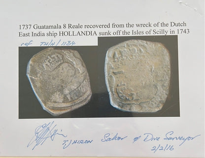 RARE Guatemala Mint 8 Reale 1737 from Hollandia